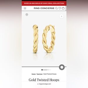 Ring Concierge Gold Twisted Hoops